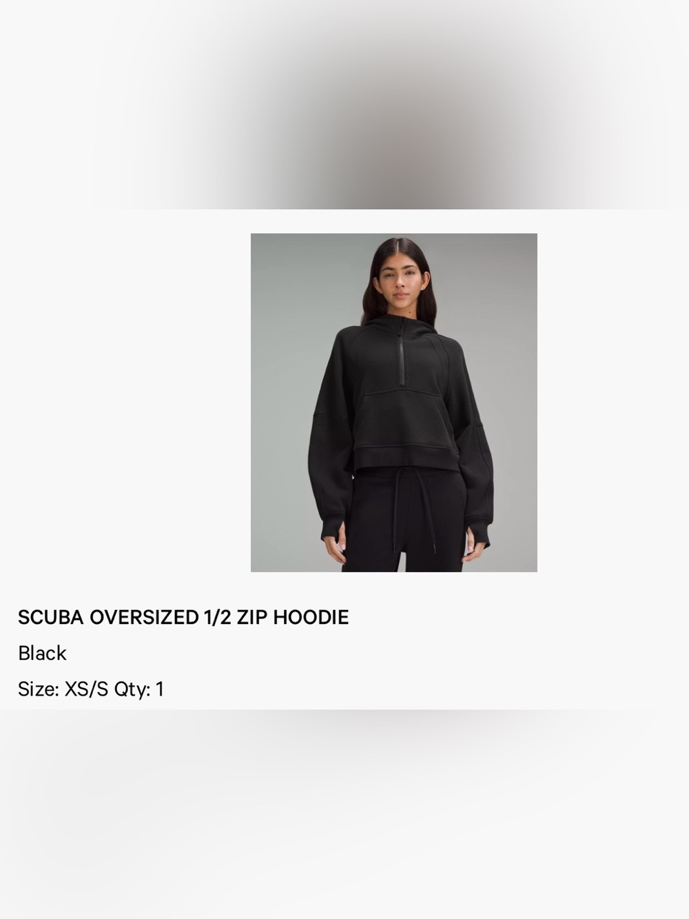 Lululemon Scuba Oversized 1/2 Zip Hoodie - Black